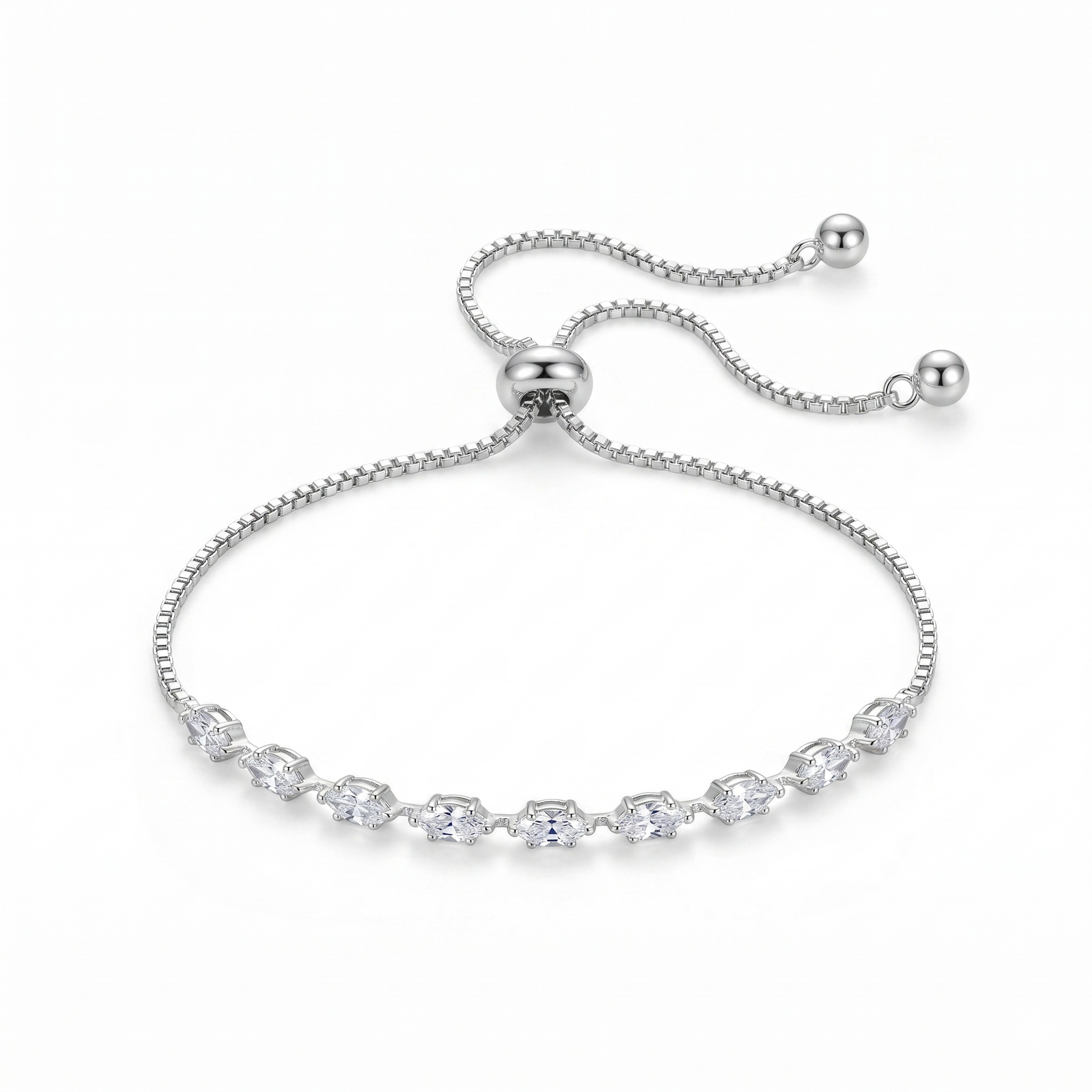 The99Jewel Silver Plated Crystal Stone Bracelet