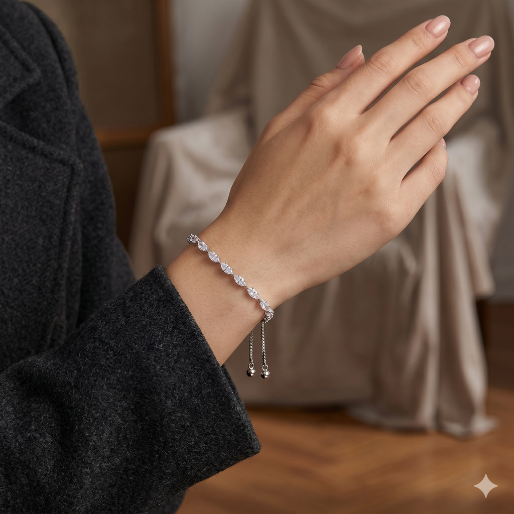 The99Jewel Silver Plated Crystal Stone Bracelet