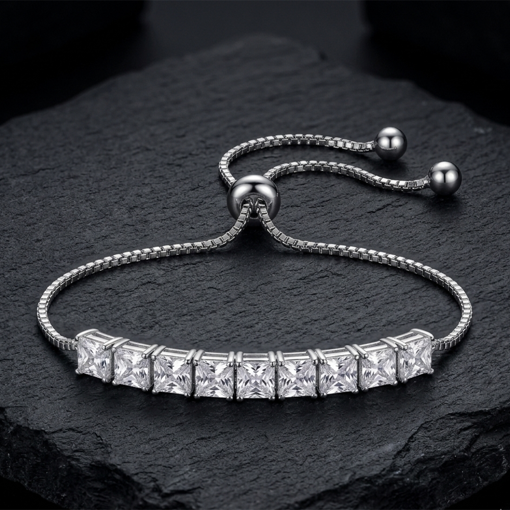 The99Jewel Silver Plated Crystal Stone Bracelet