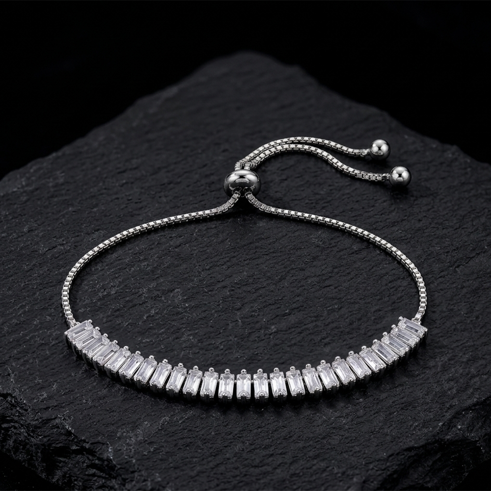 The99Jewel Silver Plated Crystal Stone Bracelet
