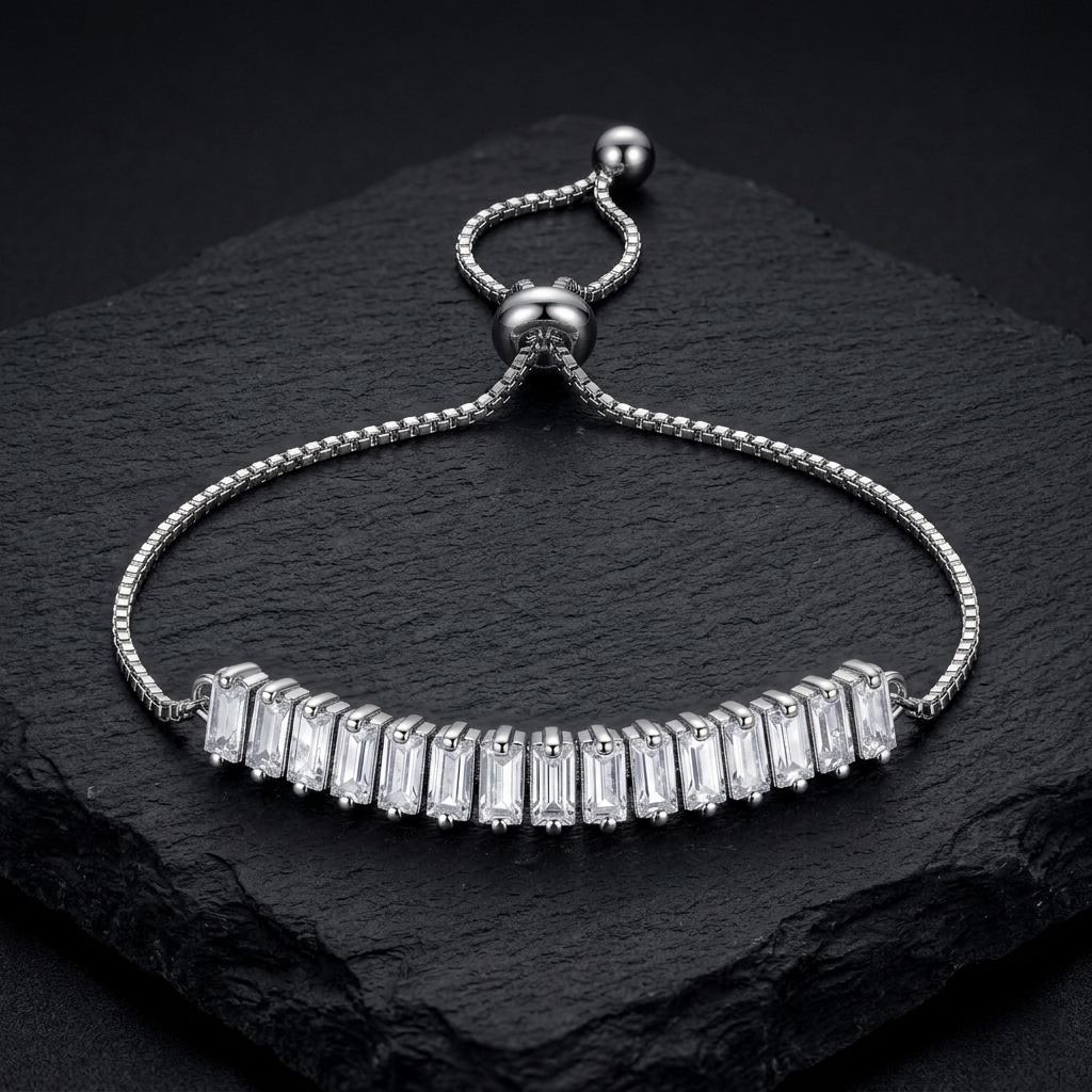 The99Jewel Silver Plated Crystal Stone Bracelet