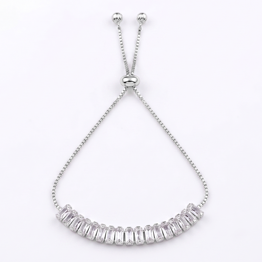 The99Jewel Silver Plated Crystal Stone Bracelet