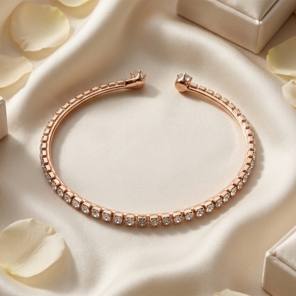 The99Jewel Rose Gold Plated Plated Sparkling Austrian Stone Bracelet For Women