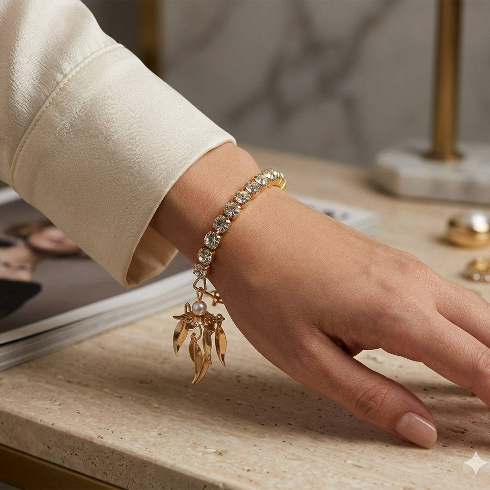 The99Jewel Gold Plated Sparkling Austrian Stone Bracelet For Women