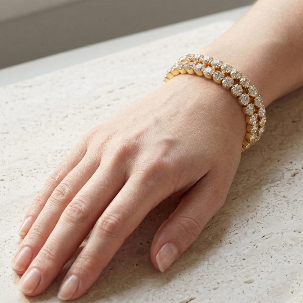 The99Jewel Gold Plated Plated Sparkling Austrian Stone Bracelet For Women