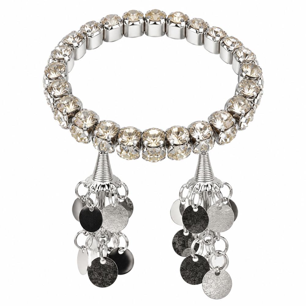 The99Jewel Sparkling Austrian Stone Bracelet with Tassels for Women
