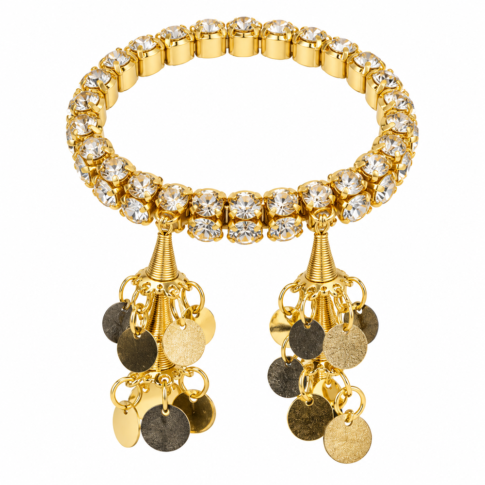 The99Jewel Sparkling Austrian Stone Bracelet with Tassels for Women