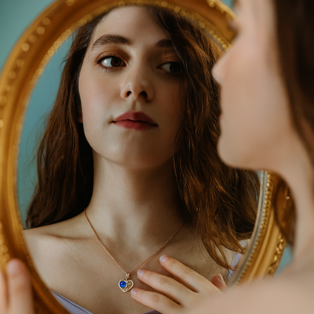 The99Jewel Heart Shaped Evil Eye Chain Pendant