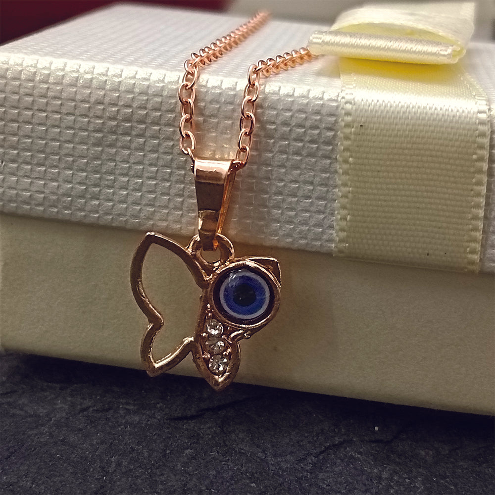 The99Jewel Butterfly Evil Eye Chain Pendant