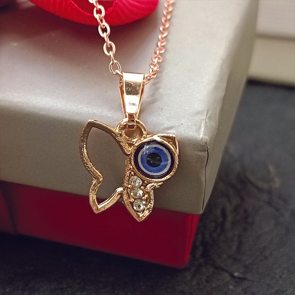 The99Jewel Butterfly Evil Eye Chain Pendant