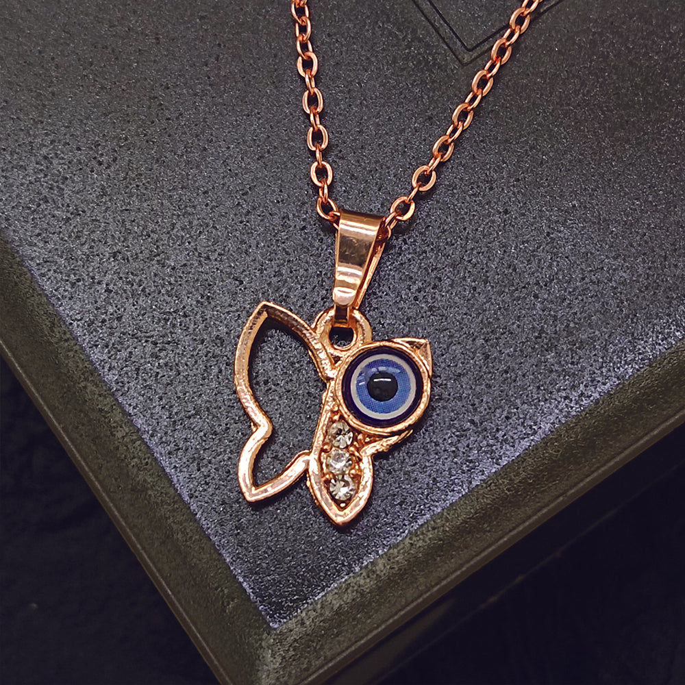 The99Jewel Butterfly Evil Eye Chain Pendant