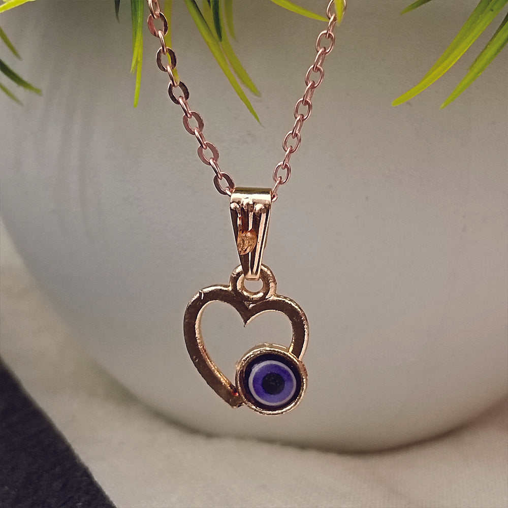 The99Jewel Heart Shaped Evil Eye Chain Pendant - 1405007