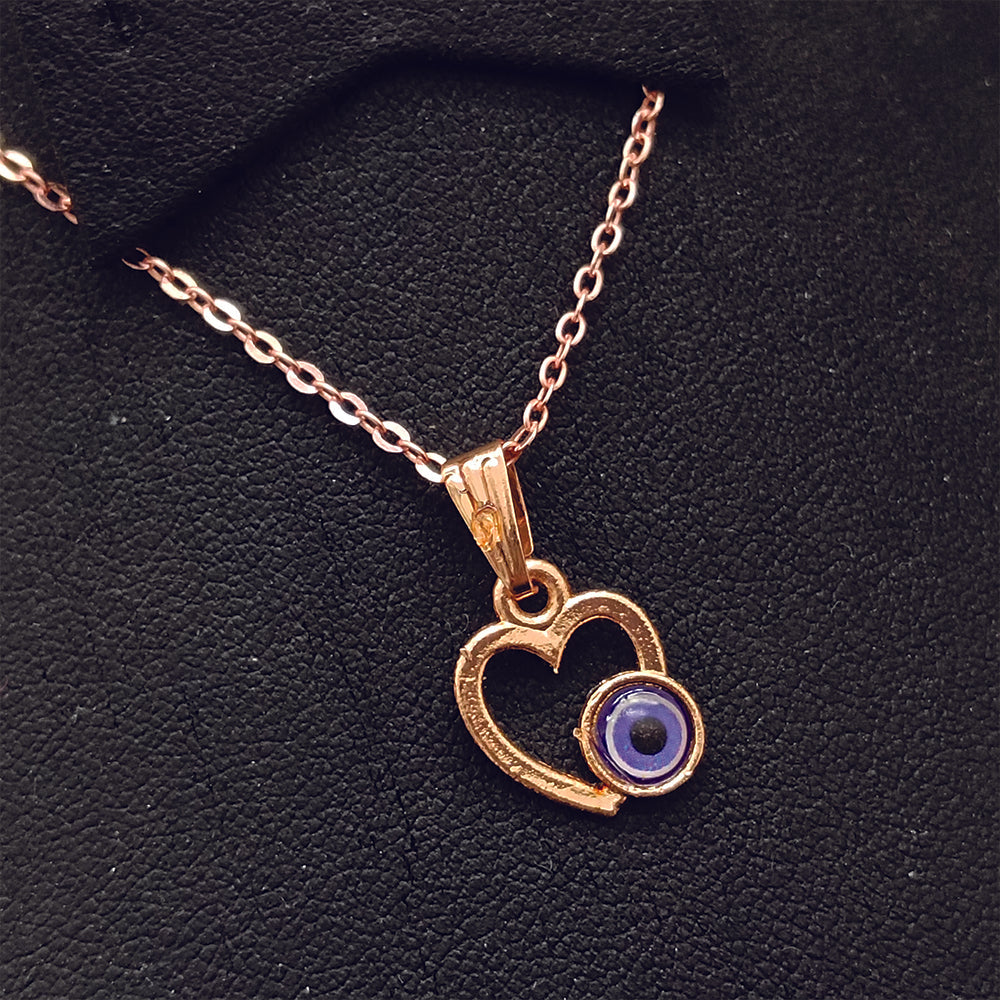 The99Jewel Heart Shaped Evil Eye Chain Pendant - 1405007