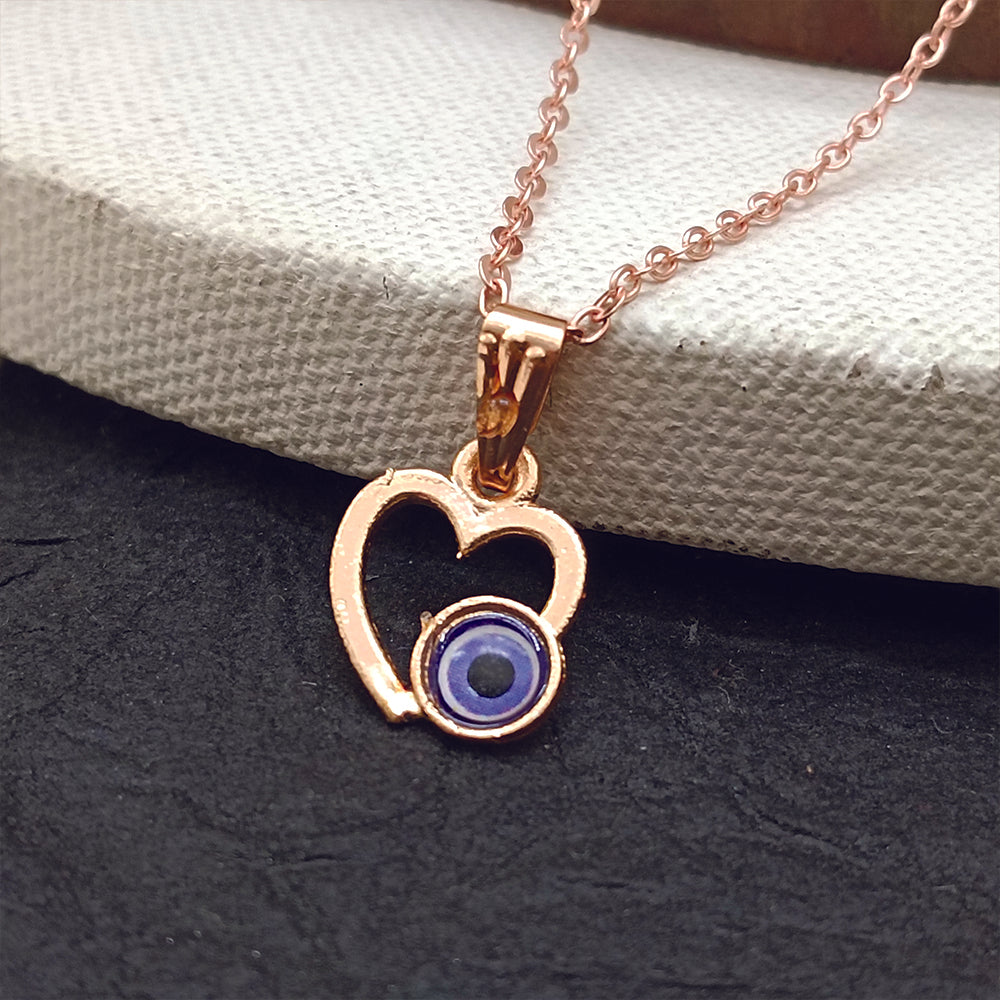 The99Jewel Heart Shaped Evil Eye Chain Pendant - 1405007