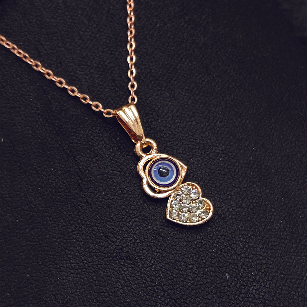 The99Jewel Heart Shaped Evil Eye Chain Pendant - 1405008