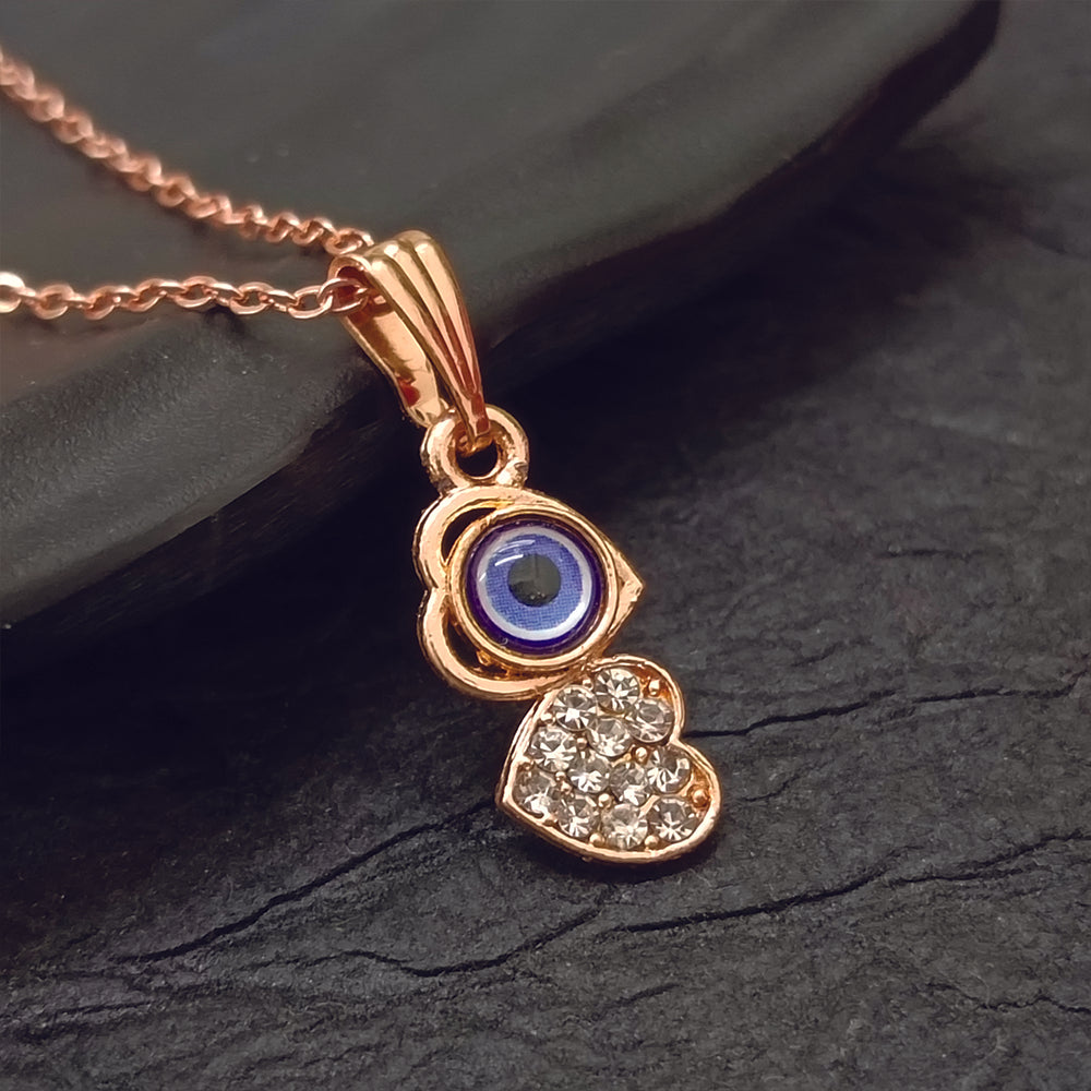 The99Jewel Heart Shaped Evil Eye Chain Pendant - 1405008