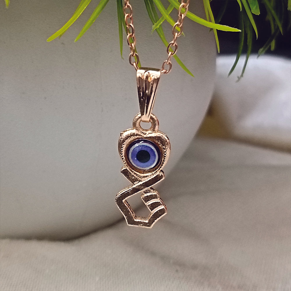 The99Jewel Heart  And Hand Shaped Evil Eye Chain Pendant