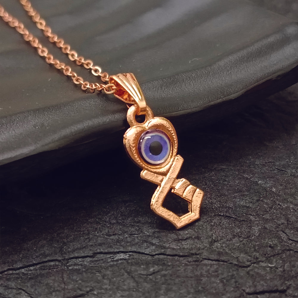 The99Jewel Heart  And Hand Shaped Evil Eye Chain Pendant