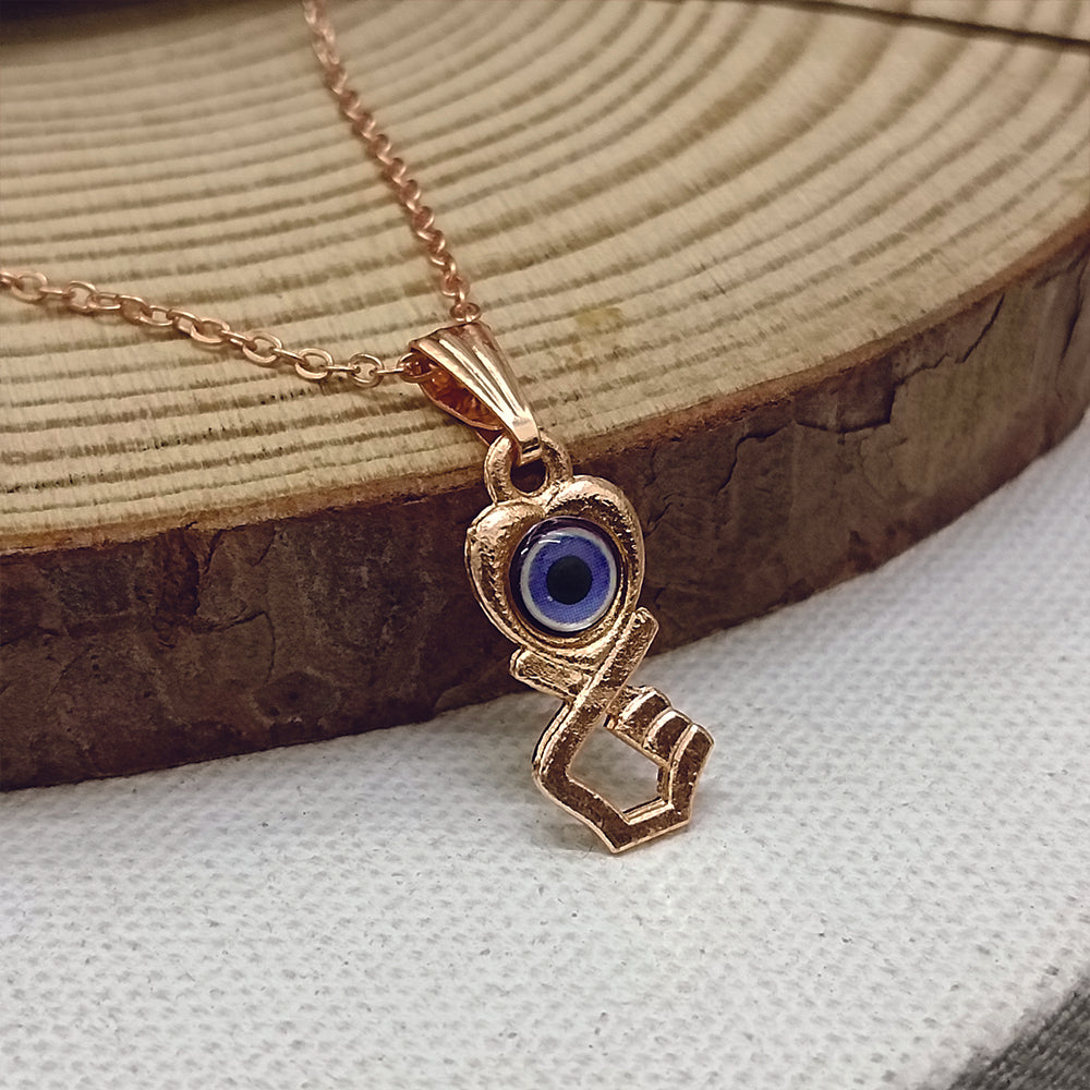 The99Jewel Heart  And Hand Shaped Evil Eye Chain Pendant