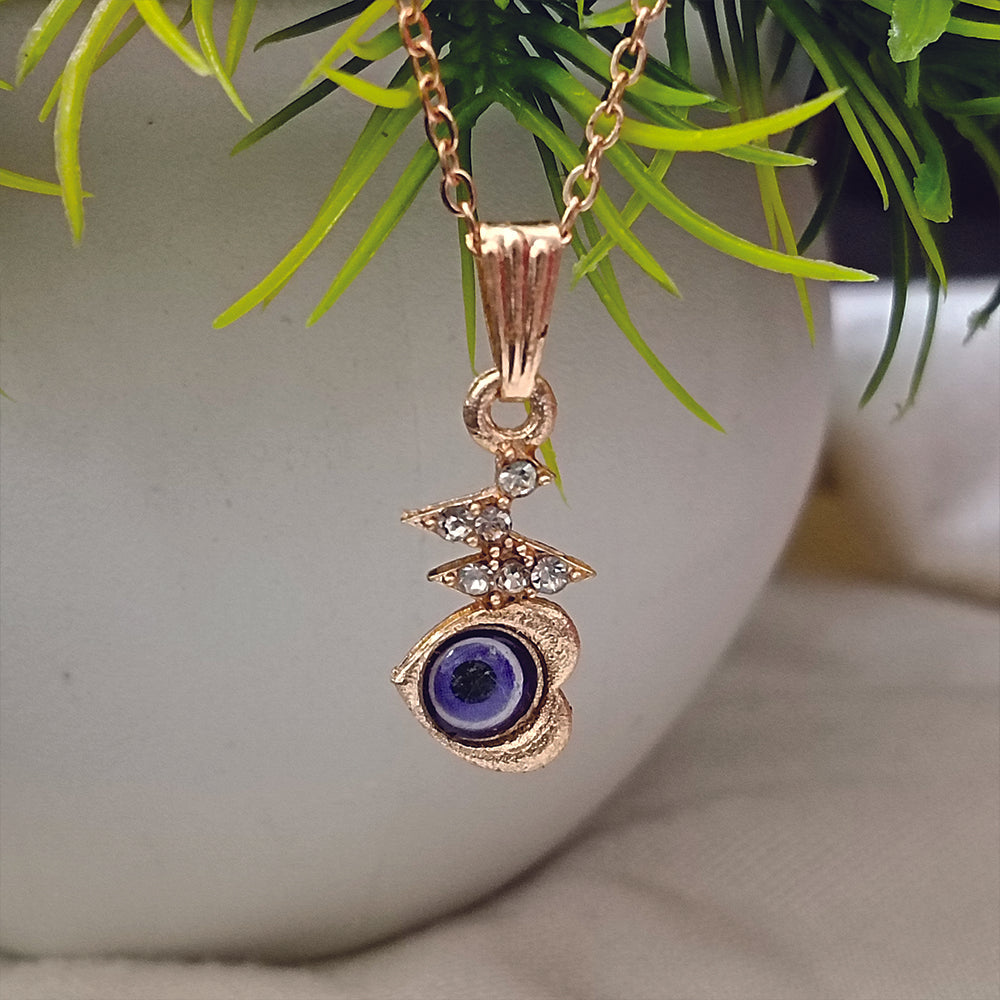 The99Jewel Heart Shaped Evil Eye Chain Pendant - 1405010