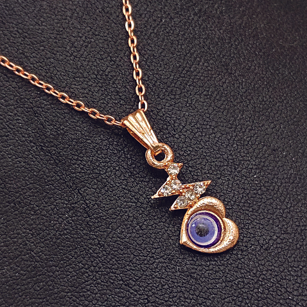The99Jewel Heart Shaped Evil Eye Chain Pendant - 1405010