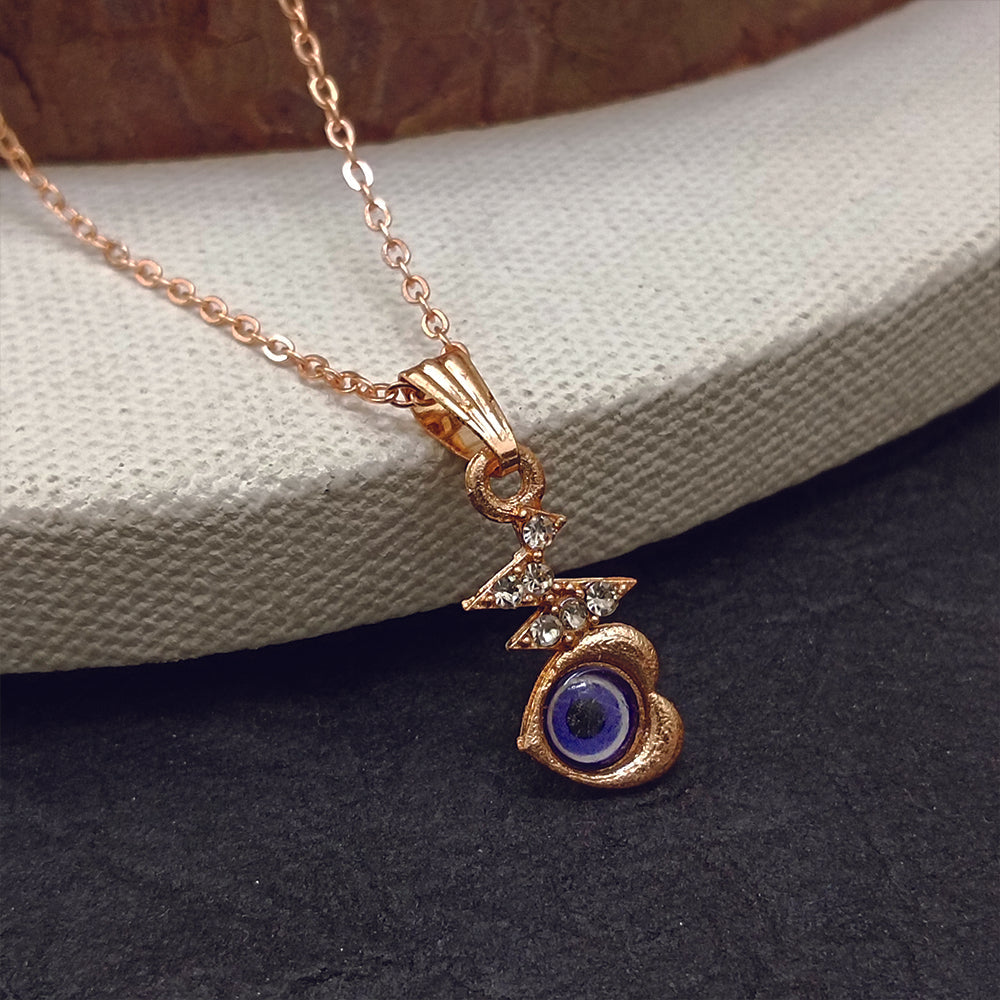 The99Jewel Heart Shaped Evil Eye Chain Pendant - 1405010