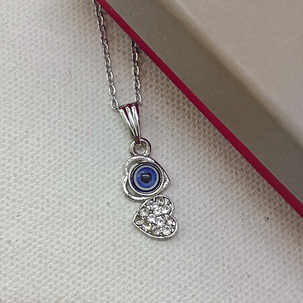 The99Jewel Heart Shaped Evil Eye Chain Pendant - 1405014