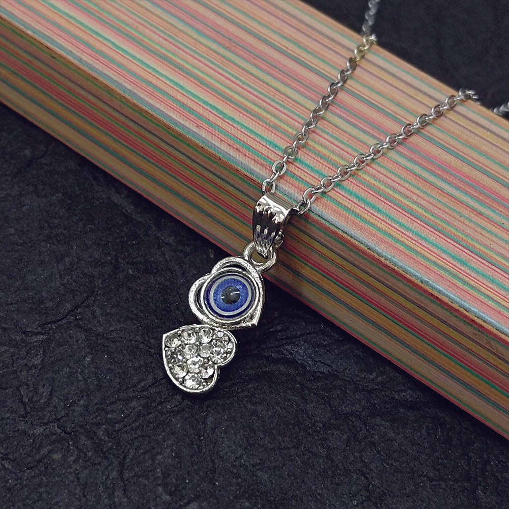 The99Jewel Heart Shaped Evil Eye Chain Pendant - 1405014