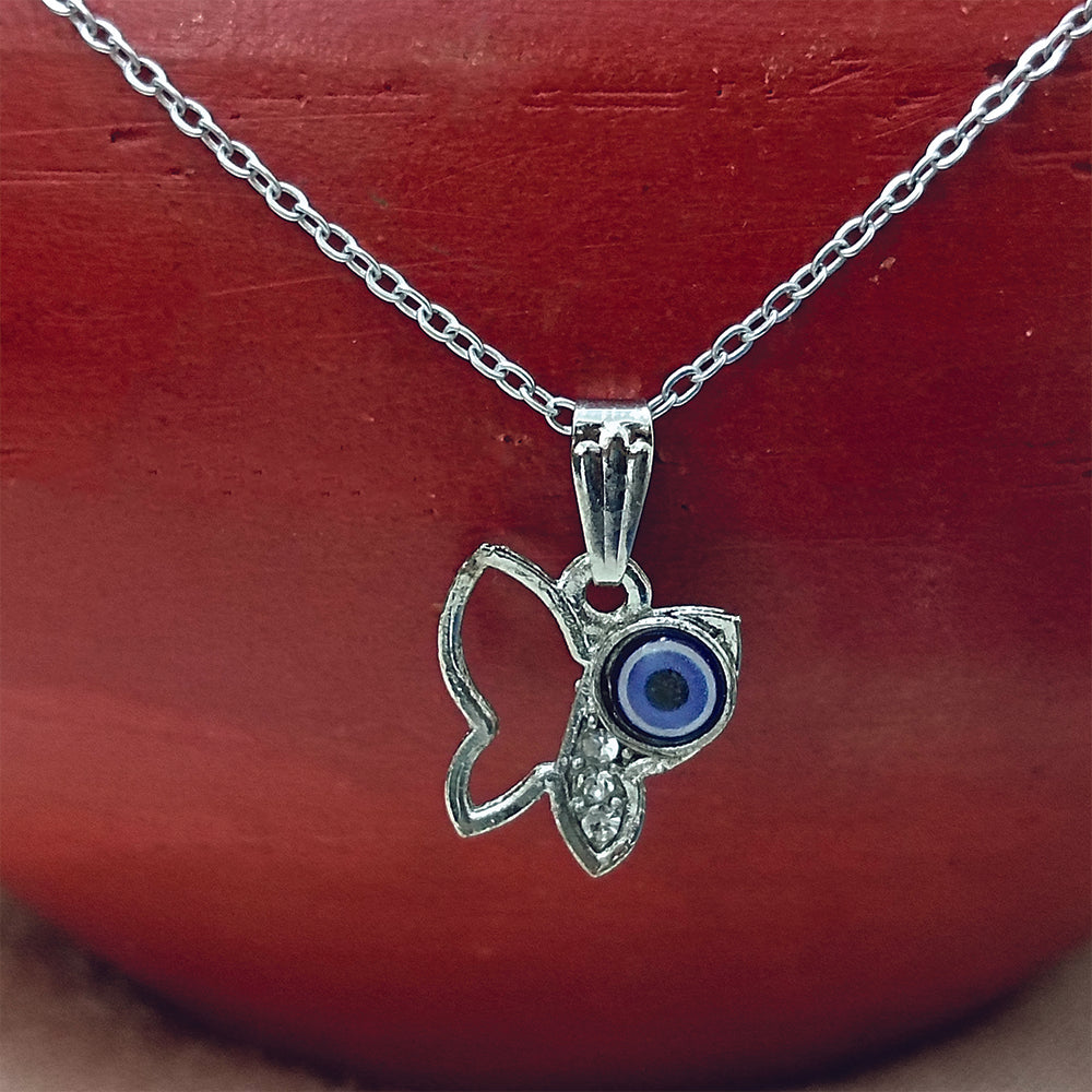 The99Jewel Butterfly Evil Eye Chain Pendant - 1405015