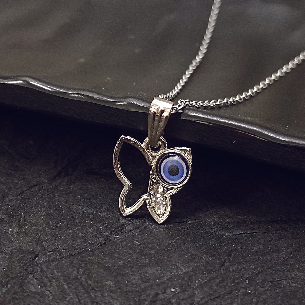 The99Jewel Butterfly Evil Eye Chain Pendant - 1405015