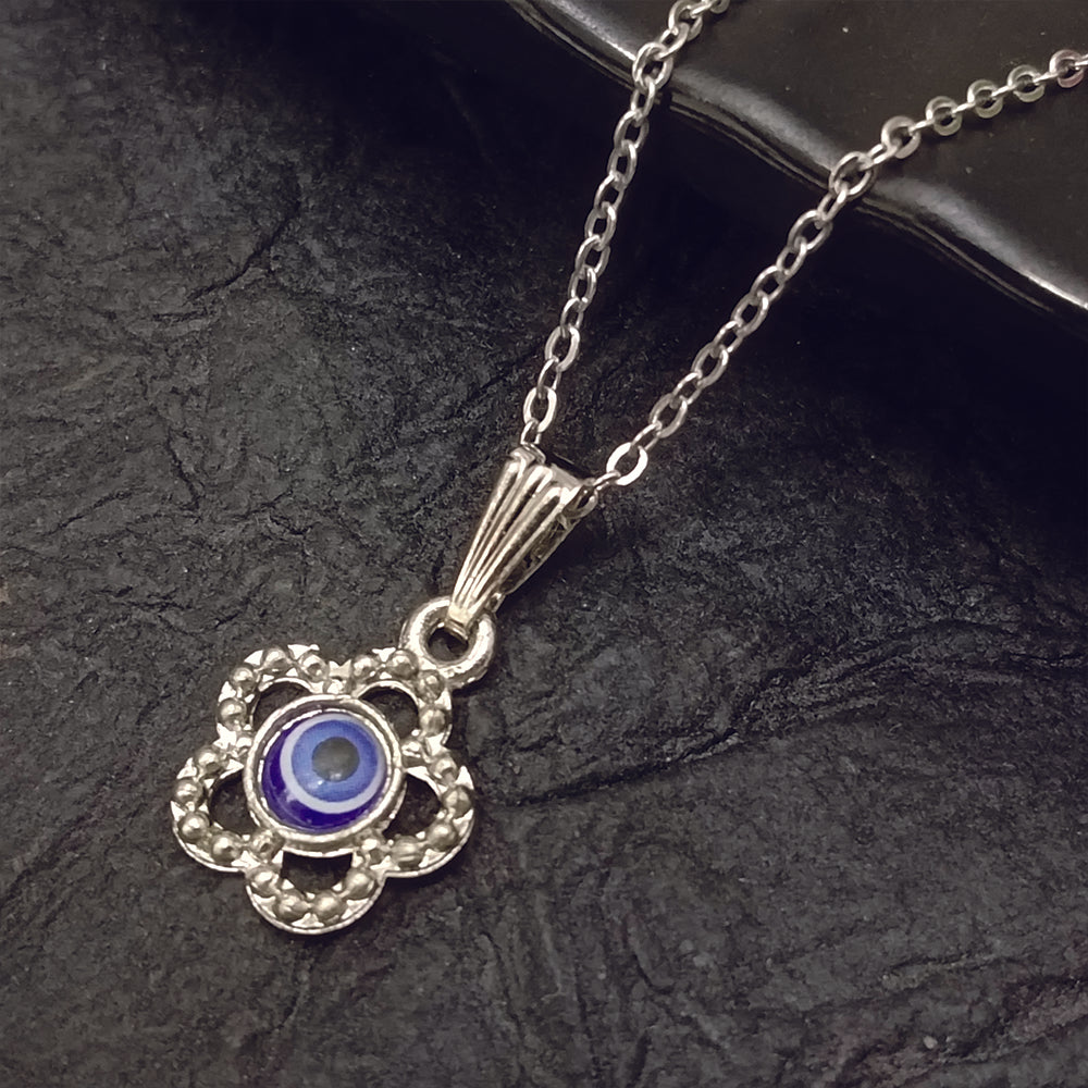 The99Jewel Silver Plated Evil Eye Chain Pendant  - 1405021