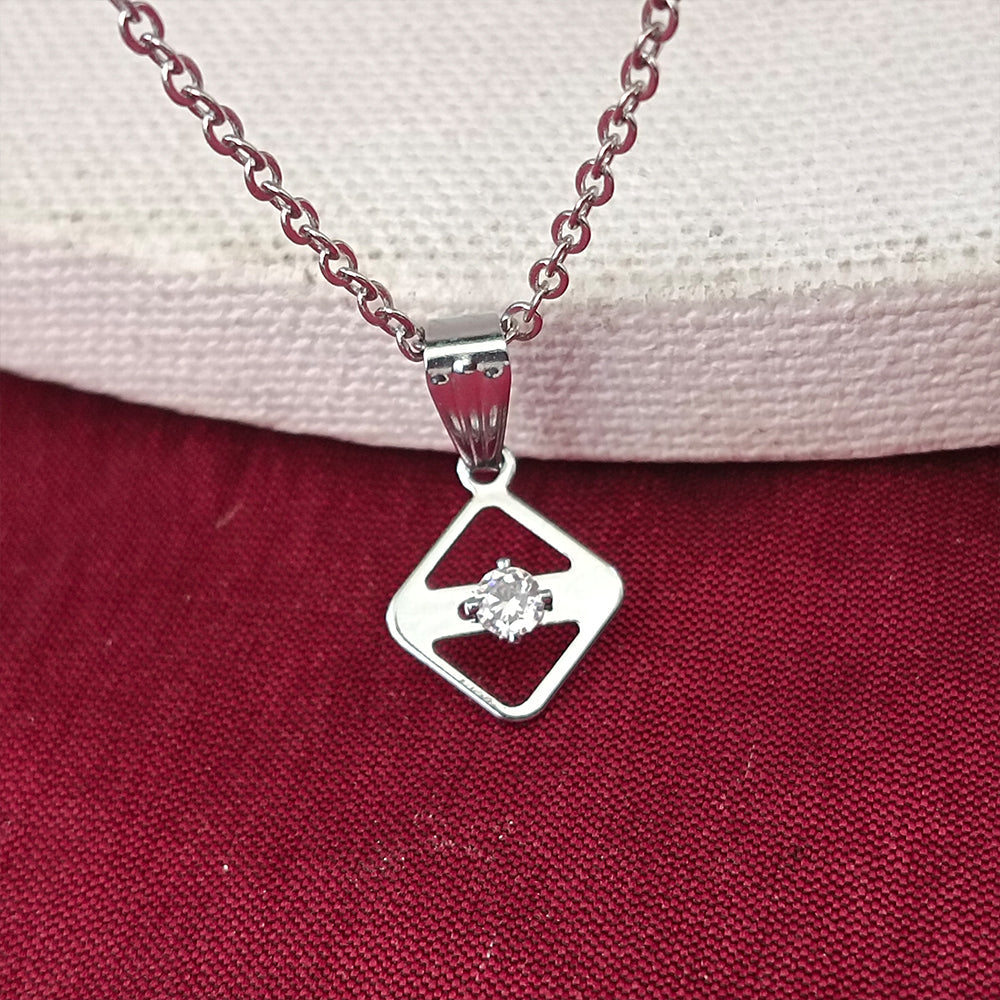 The99Jewel square  Shaped  Chain Pendant