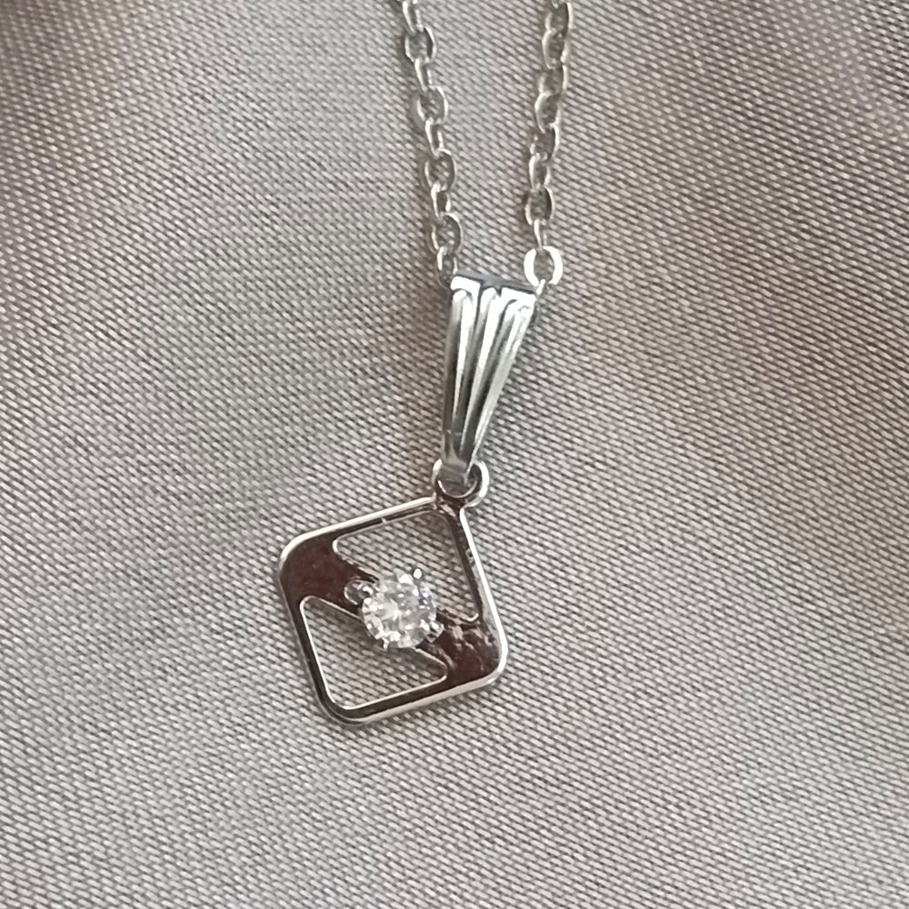 The99Jewel square  Shaped  Chain Pendant