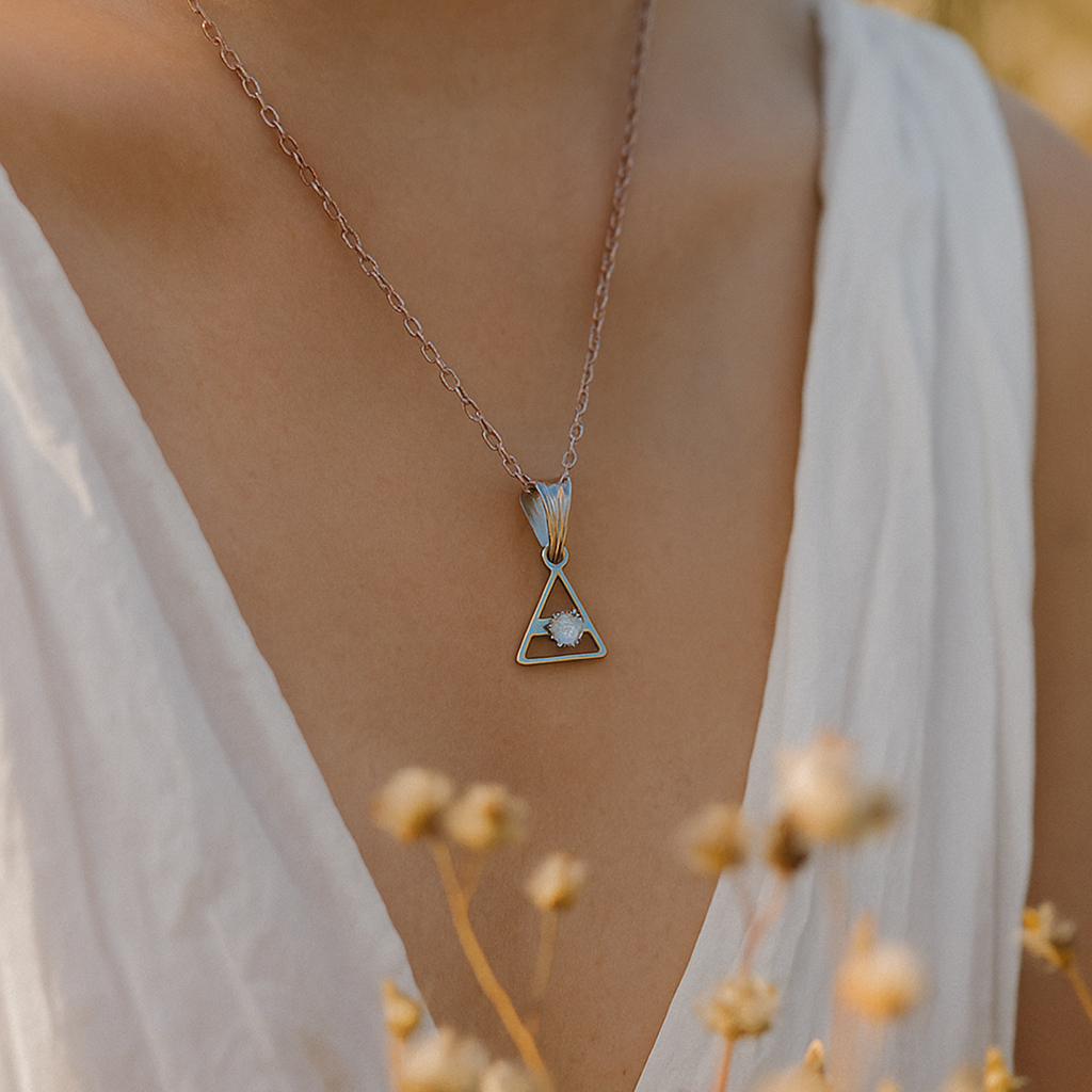 The99Jewel Triangle Shaped  Chain Pendant
