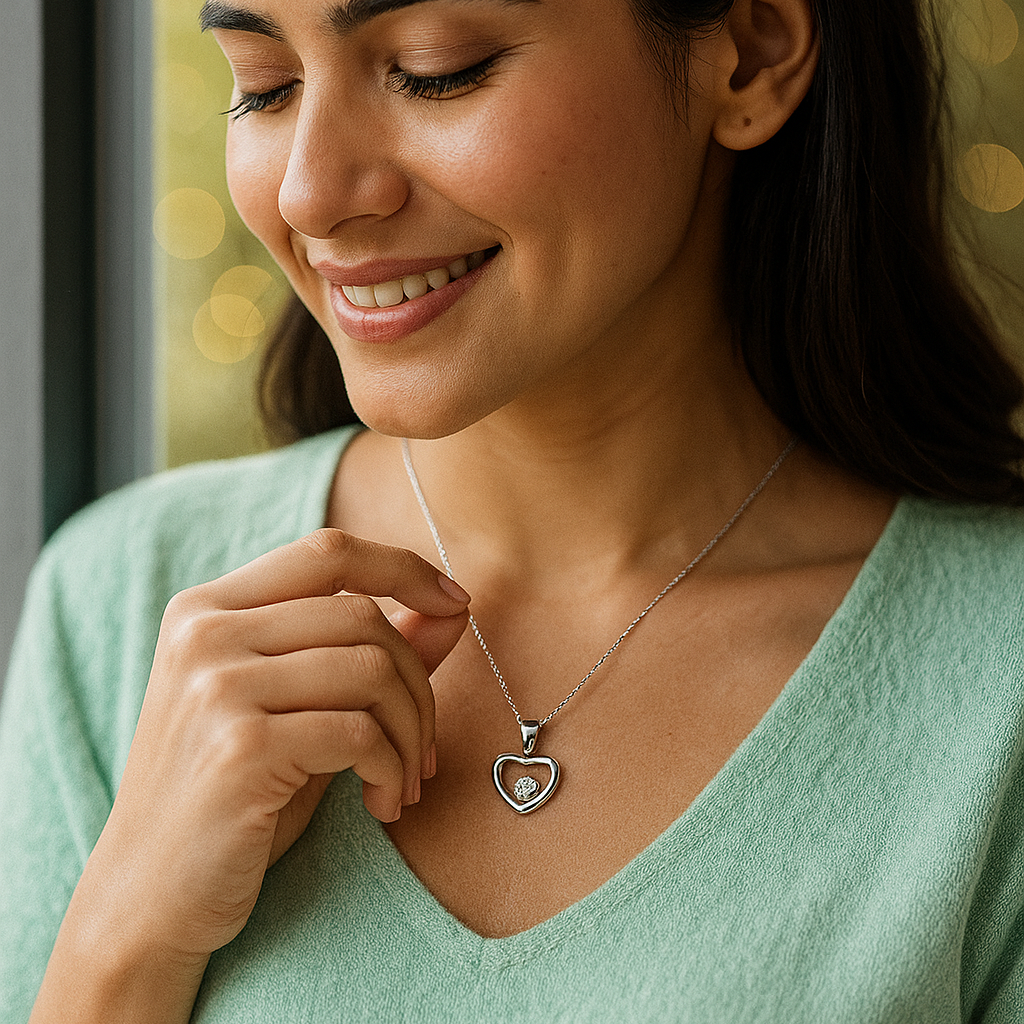 The99Jewel Heart Shaped  Chain Pendant