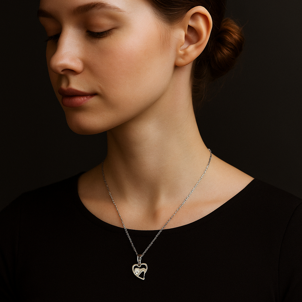 The99Jewel Heart Shaped  Chain Pendant