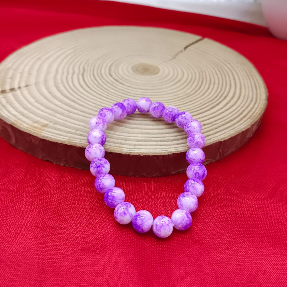 The99Jewel Purple Glass Beads Bracelet - 1405108