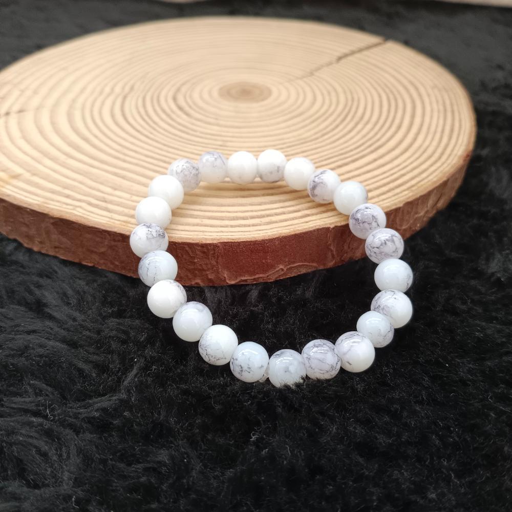 The99Jewel White Glass Beads Bracelet - 1405115