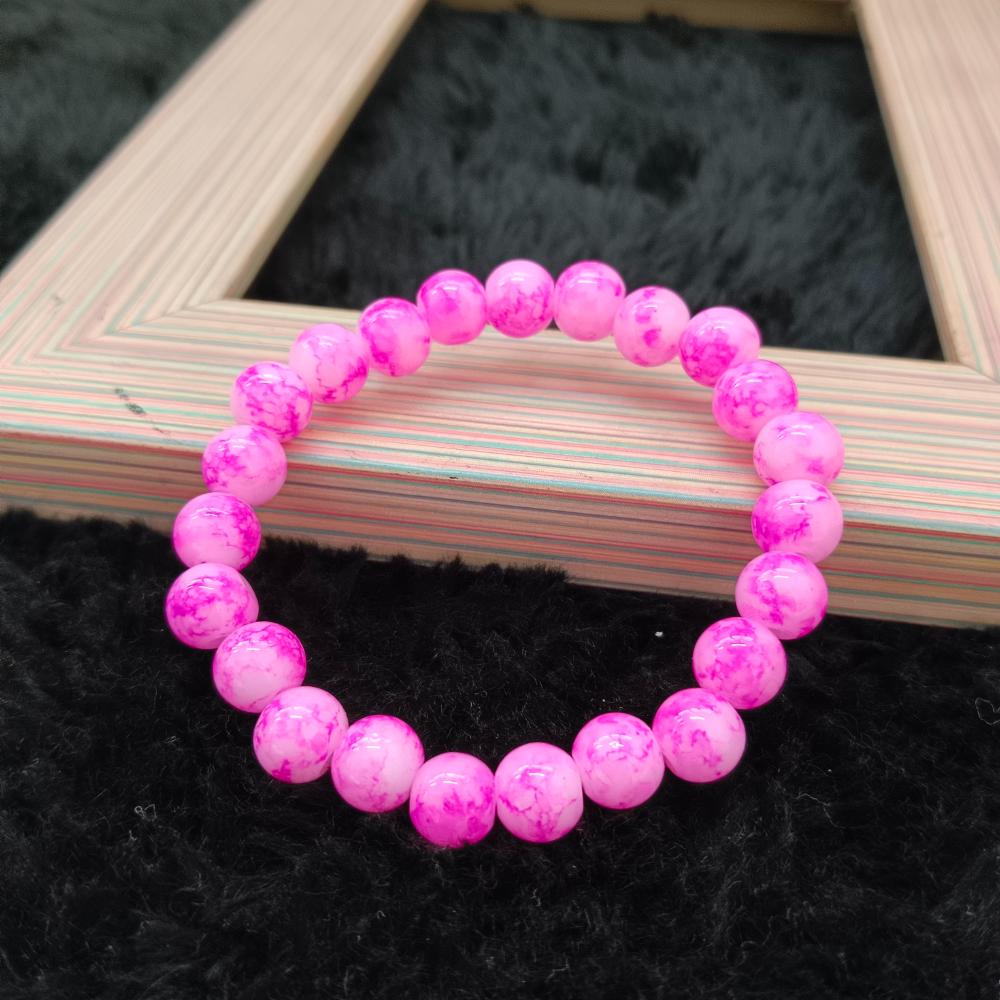 The99Jewel Pink Glass Beads Bracelet - 1405116