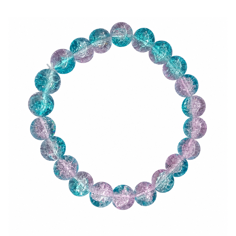The99Jewel Colorful Crackle Glass Beads Bracelet  For Women & Girls