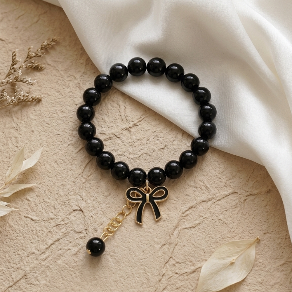 The99Jewel Gold Plated Beads Bow Stylish Bracelets