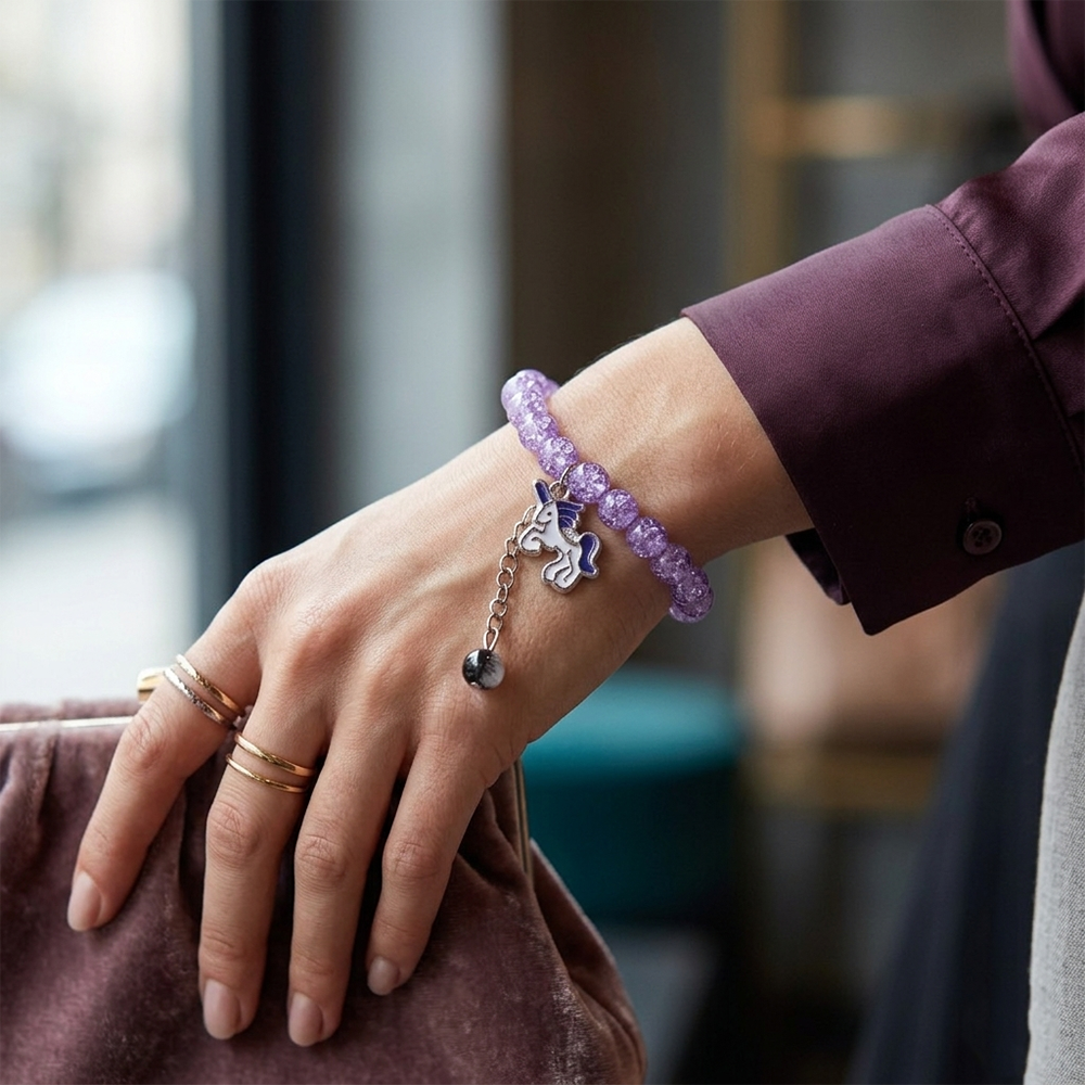 The99Jewel Crackle Beads And Charms Stylish Bracelets For Kids