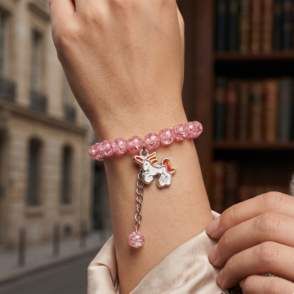 The99Jewel Crackle Beads And Charms Stylish Bracelets For Kids