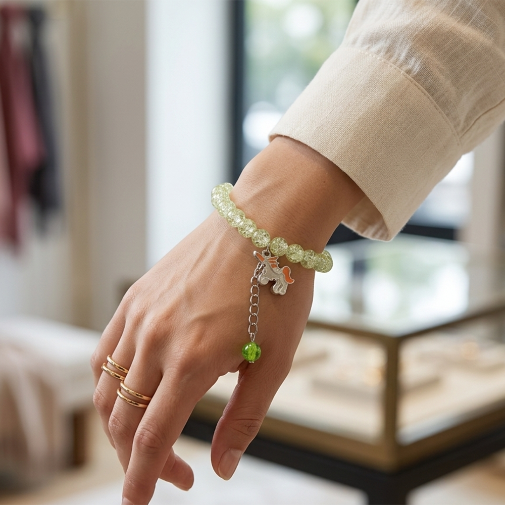 The99Jewel Crackle Beads And Charms Stylish Bracelets For Kids