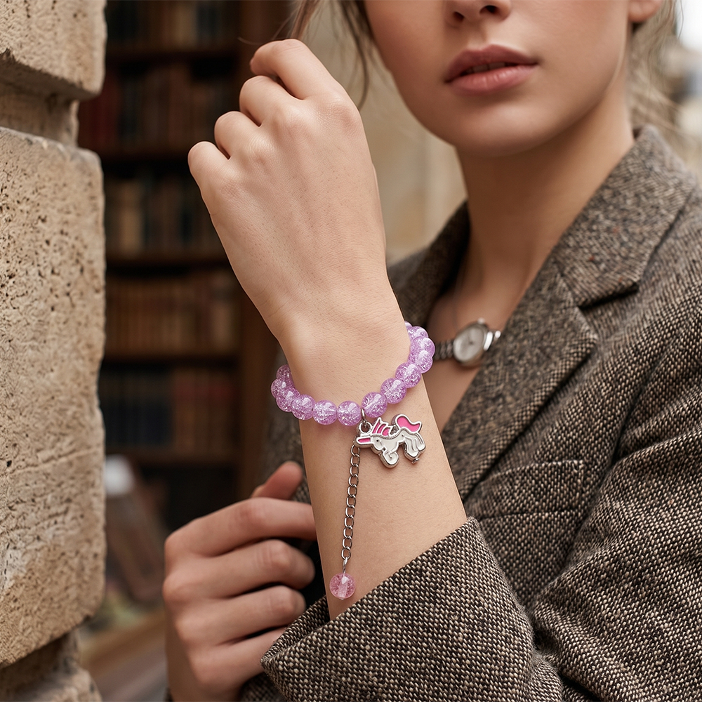 The99Jewel Crackle Beads And Charms Stylish Bracelets For Kids