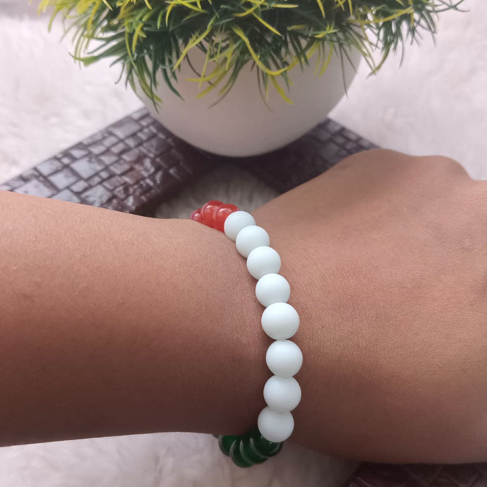 The99Jewel Tiranga Tricolor Beads Bracelet For Girls And Boys