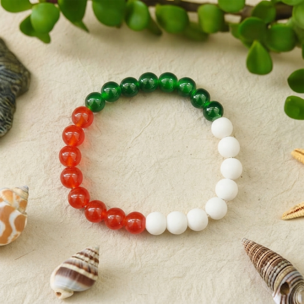 The99Jewel Tiranga Tricolor Beads Bracelet For Girls And Boys