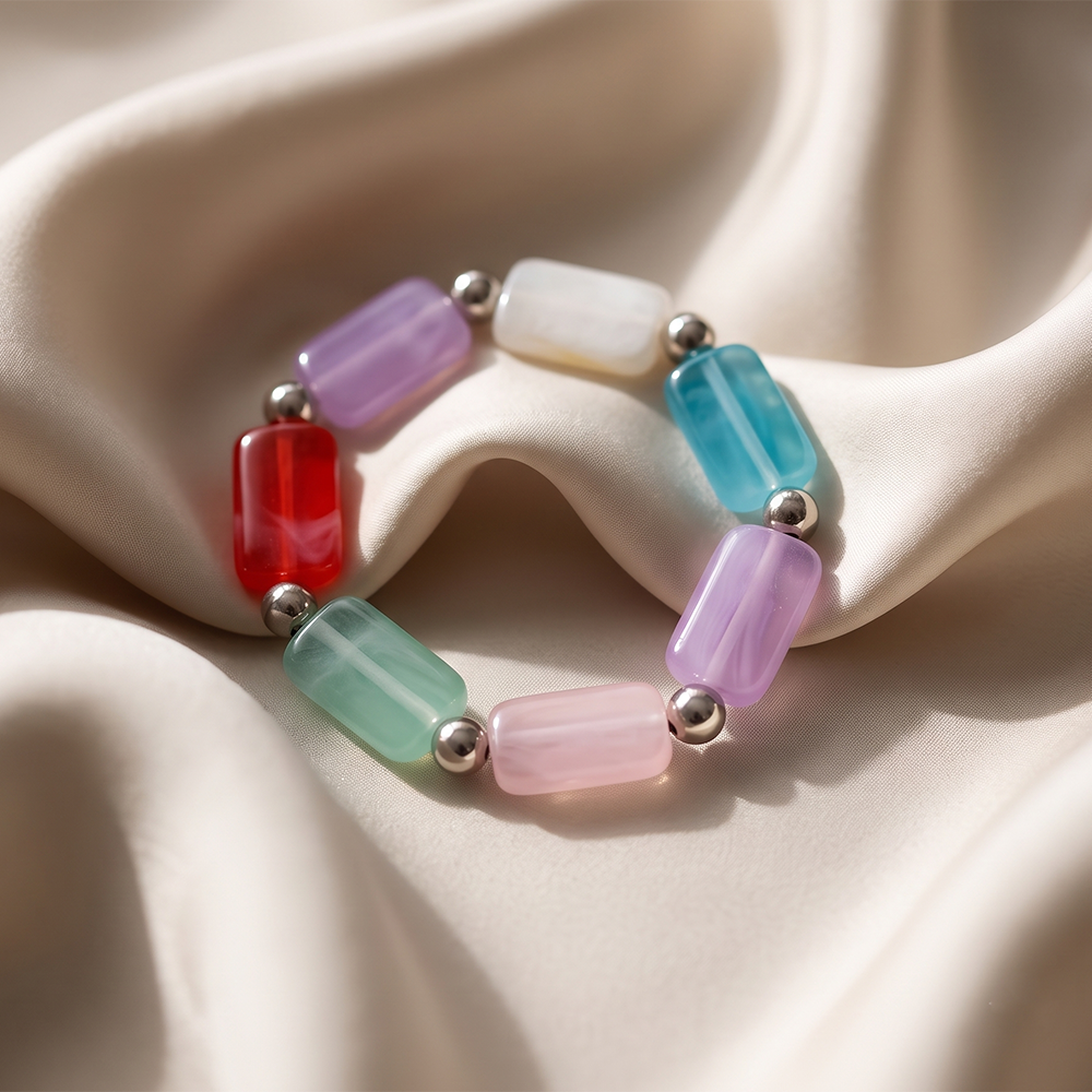 The99Jewel Modern colorful rectangular beads Bracelet for Women