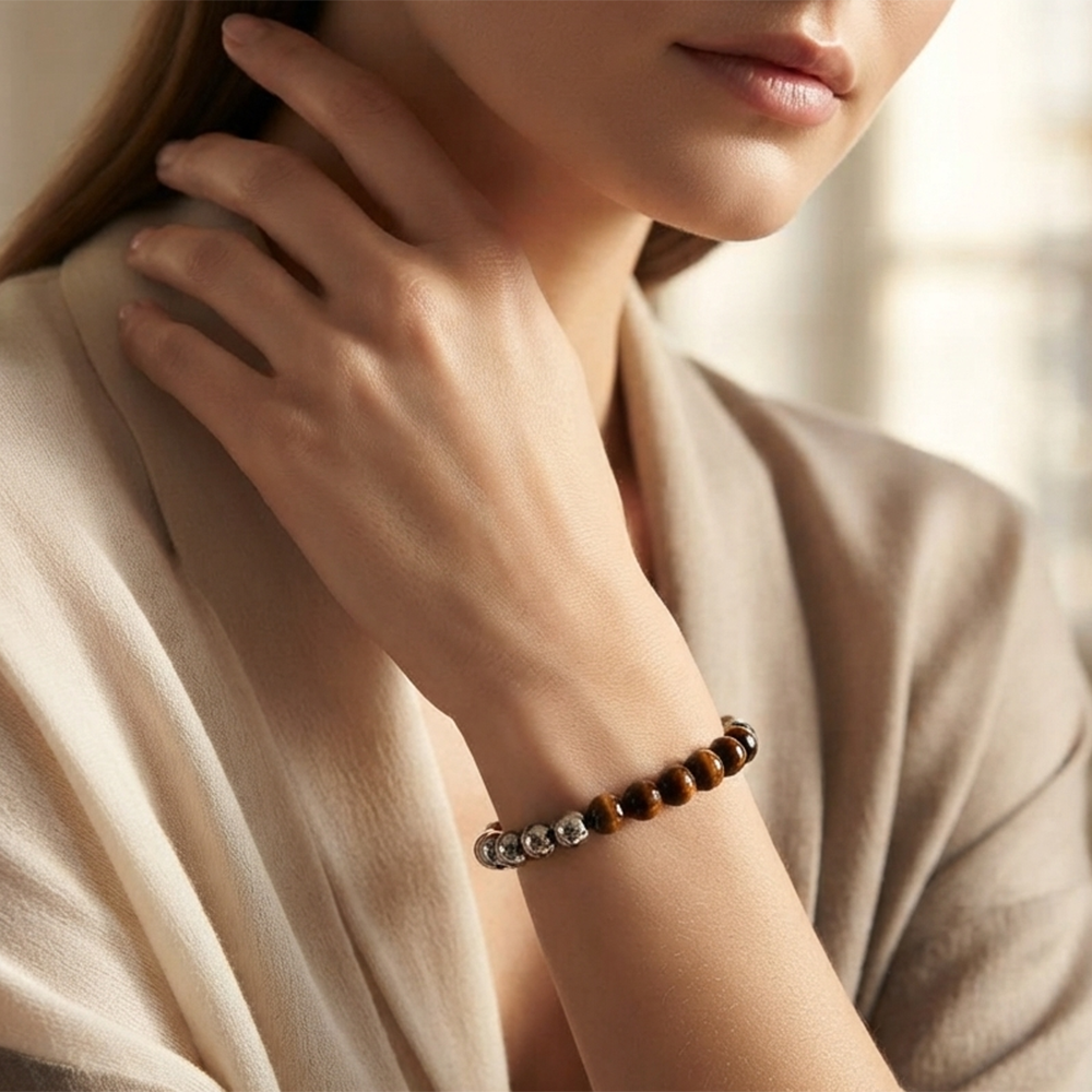 The99Jewel Trendy Tiger Beaded Bracelet | Casual & Stylish Wrist Accessory