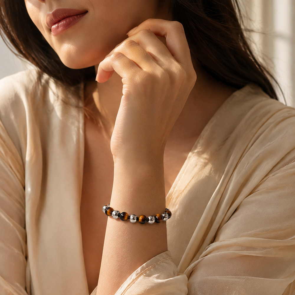 The99Jewel Stylish Tiger Beads Bracelet for Men & Women Trendy Fashion Jewellery